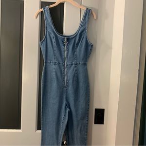 forever 21 denim jumpsuit
